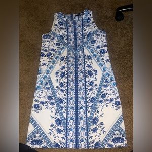 Blue and white Floral Dress
